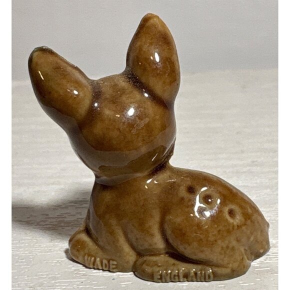 Wade Whimsies England Brown Glazed Miniature Fawn Figurine  Red Rose Tea Minatur - Picture 2 of 5